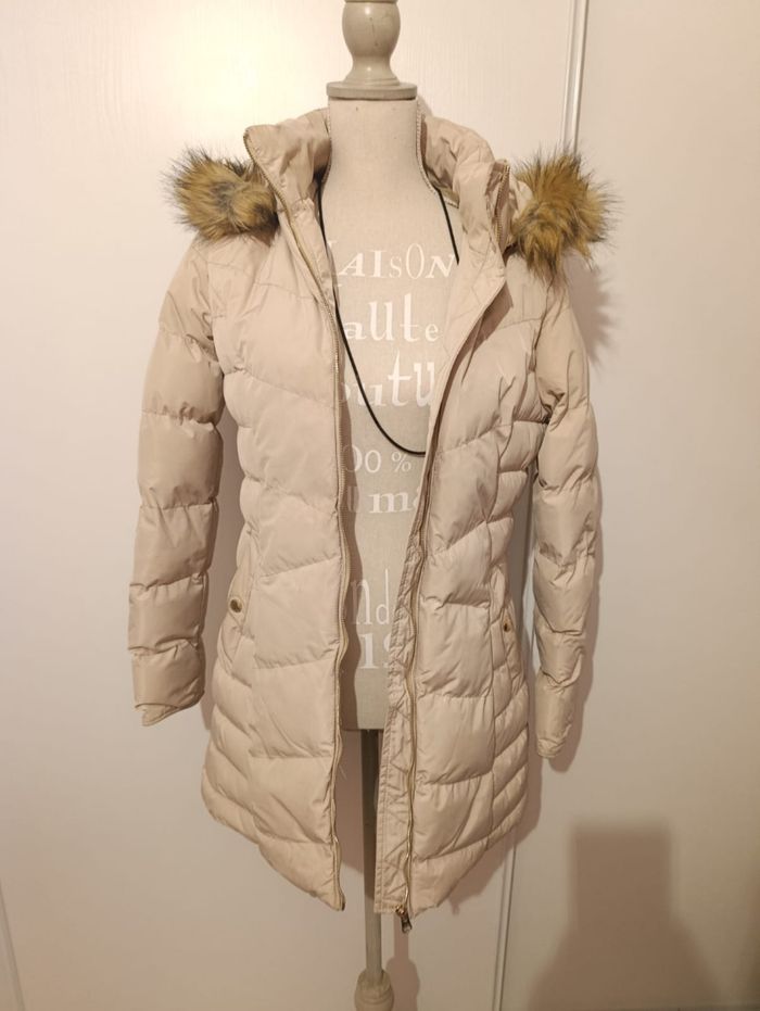 Doudoune Tokyo Laundry – Mi-longue beige – Taille 36 - photo numéro 2