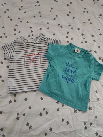 Lot de 2tee shirts 6mois
Tape a l'oeil
