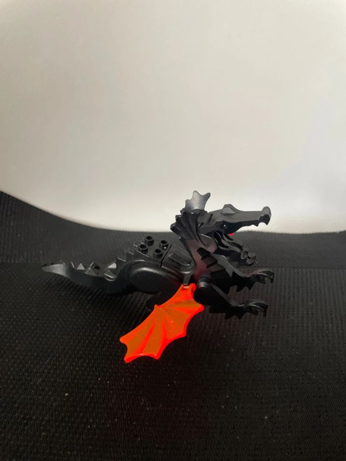 Lego castle minifigure mini figurine dragon noir 4818 6007 6047 6028 6097 6099 officiel - photo numéro 4