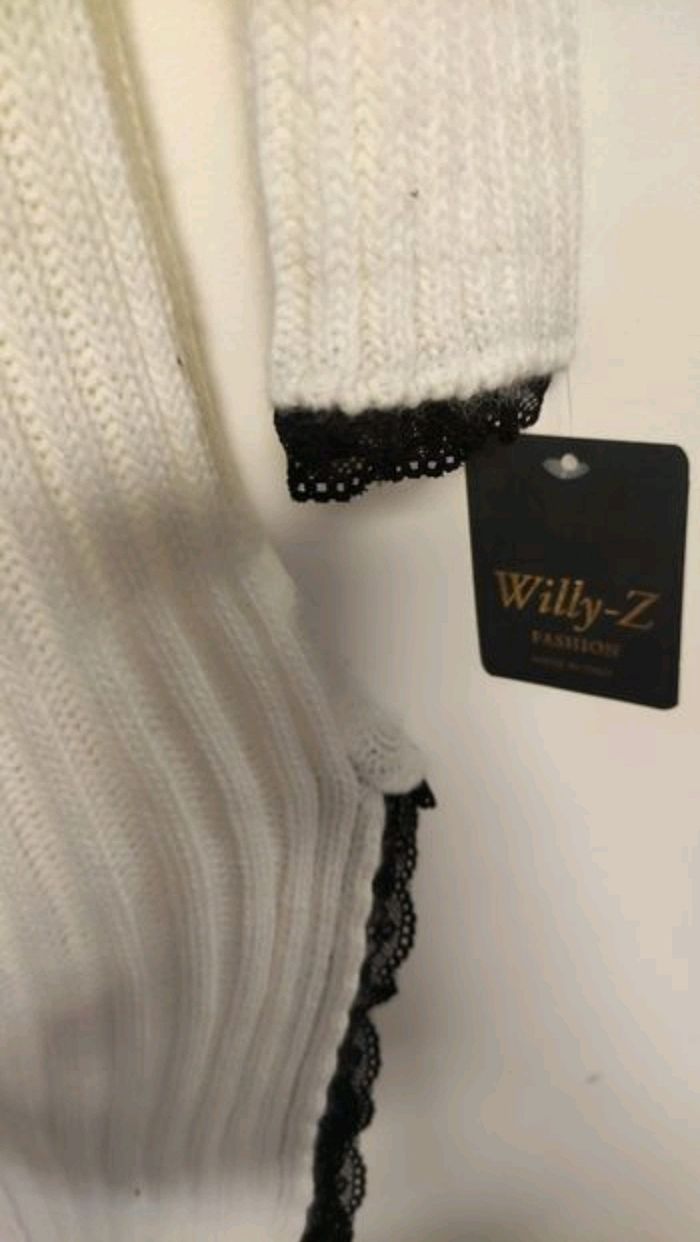 Robe pull d'hiver à dentelle Col roulé - photo numéro 3