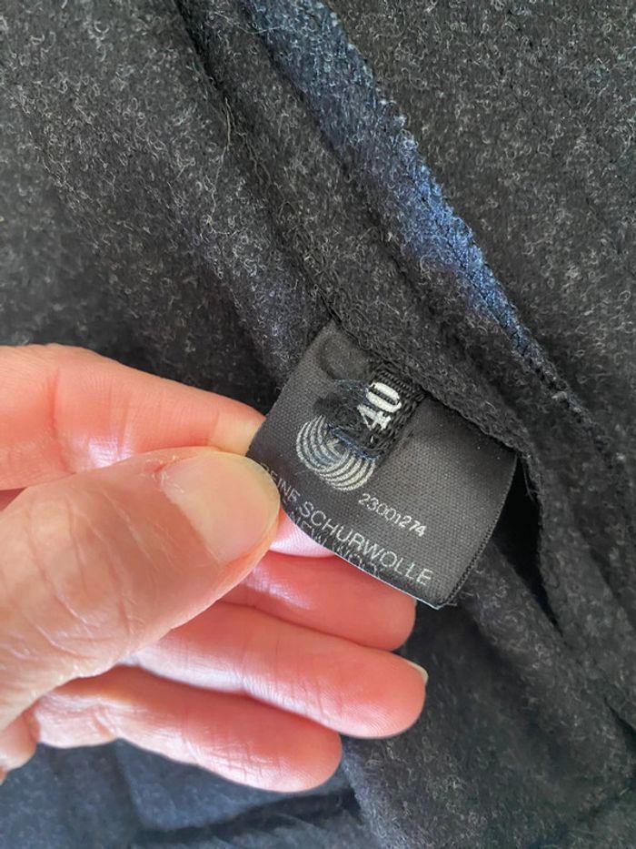 Veste vintage 100 % laine gris anthracite taille 40 - photo numéro 11