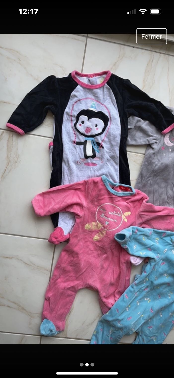 Lot pyjamas 9 mois - photo numéro 2