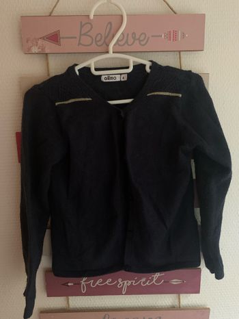 Gilet fille gemo 4 ans bleu marine