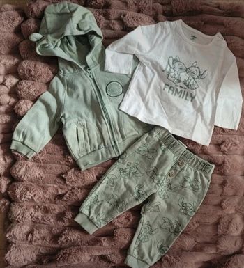 Ensemble Stitch t-shirt manches longues
pantalon et veste - Taille 9 mois