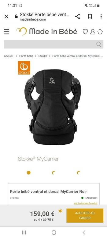 Porte bebe stokke