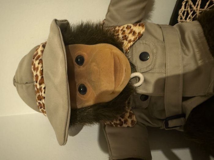 marionnette à main vintage Hosung Safari Chimp de 1992, singe en peluche corps entier - photo numéro 2