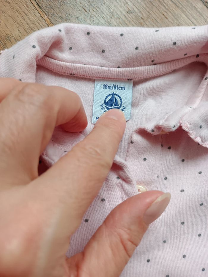 Bodie rose à pois manches courtes petit bateau - photo numéro 3