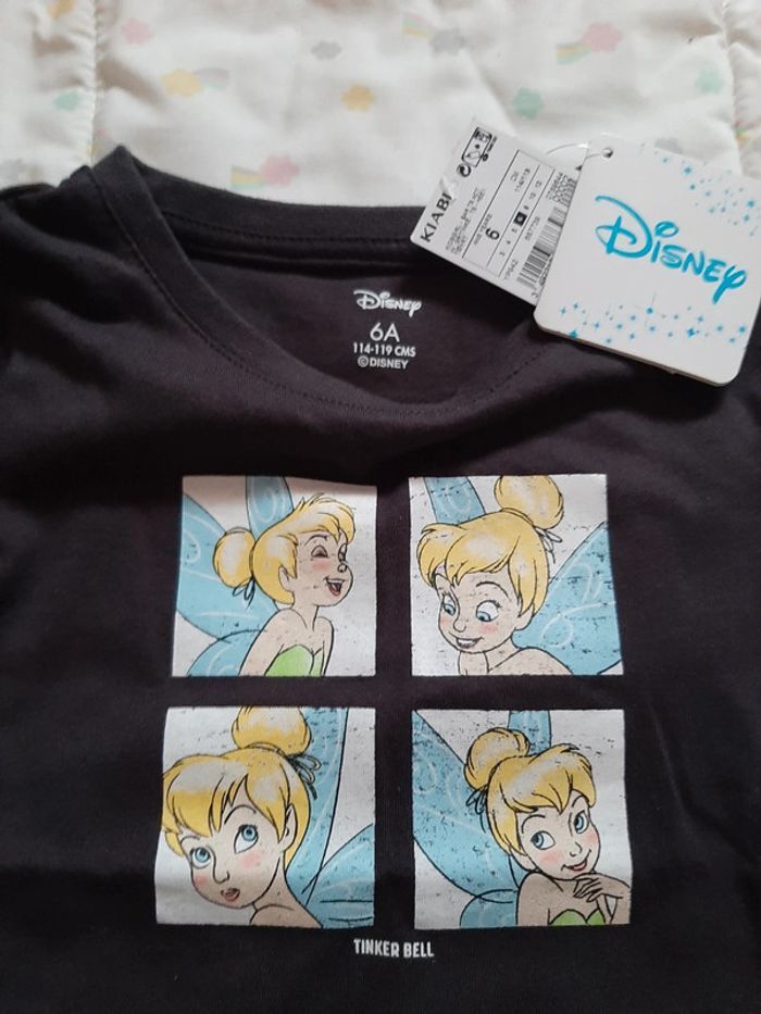 T shirt manche longue disney fée clochette neuf - photo numéro 2