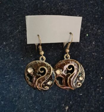 Boucles d'oreilles fantaisie rondes