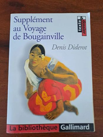 Livre Supplément au Voyage de Bougainville, Denis Diderot