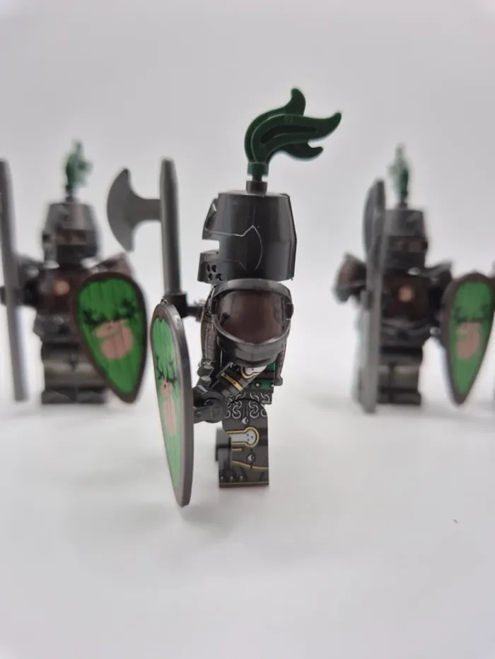 Figurines type lego 4 soldats chevaliers Du Cerf - photo numéro 3