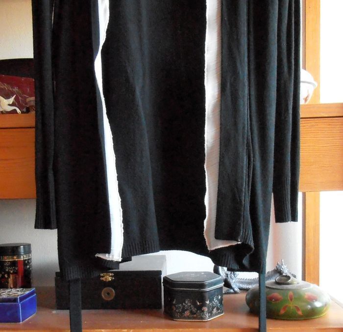 Gilet long noir femme, By Laetitia, taille S 36, cardigan - photo numéro 3