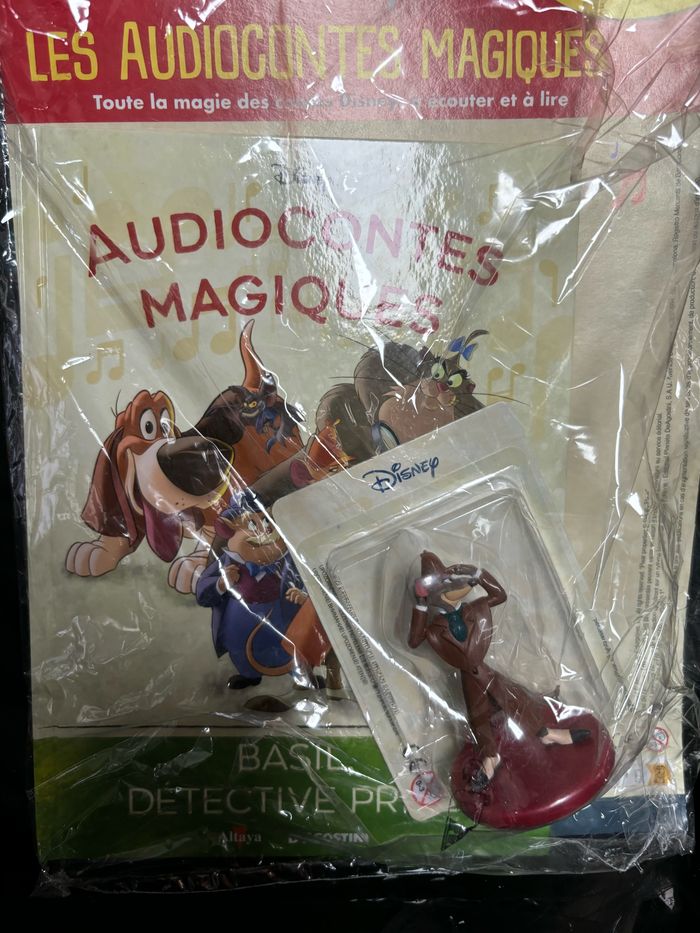 Figurine + Livre Basil Détective Privé n 48 Les Audiocontes Magiques Disney Altaya