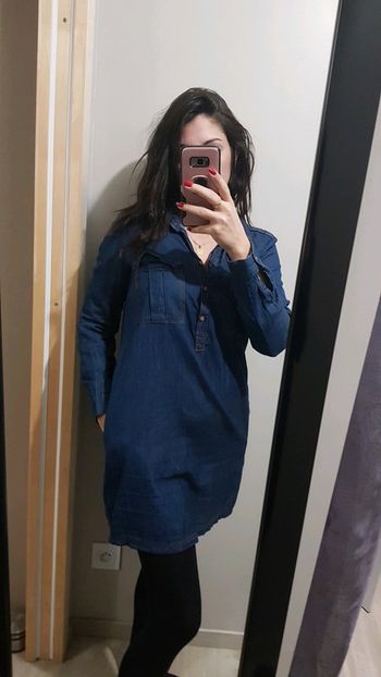 Robe tunique en jeans