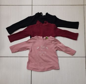 Lot de 3 hauts 9 mois 
Bon état