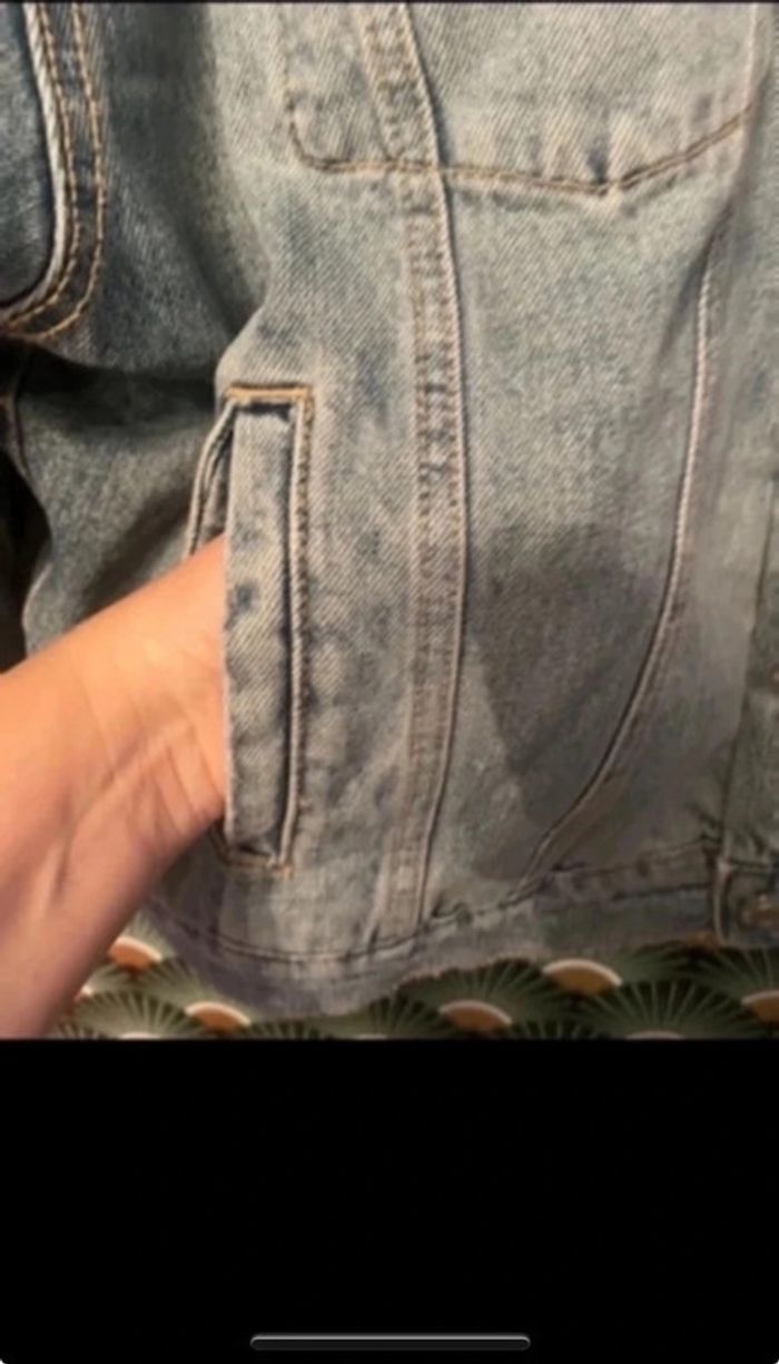 Veste en jean longue hiver Zara, taille 40 nouvelle collection acheter 60 € - photo numéro 3