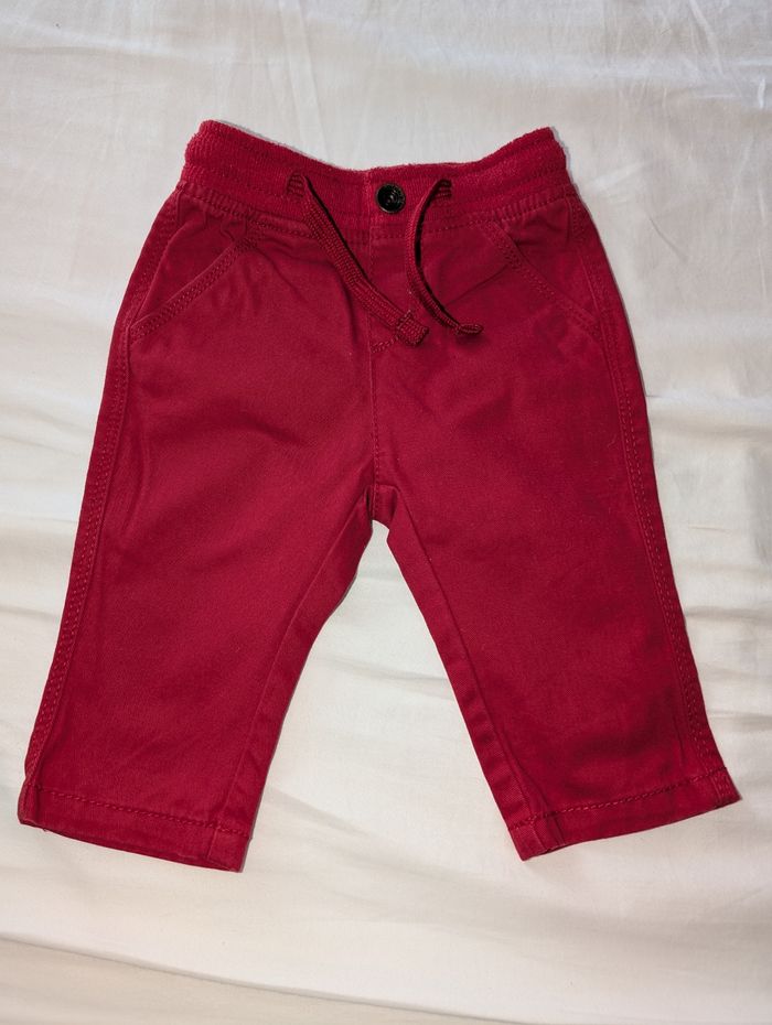 pantalon rouge garçon 3mois