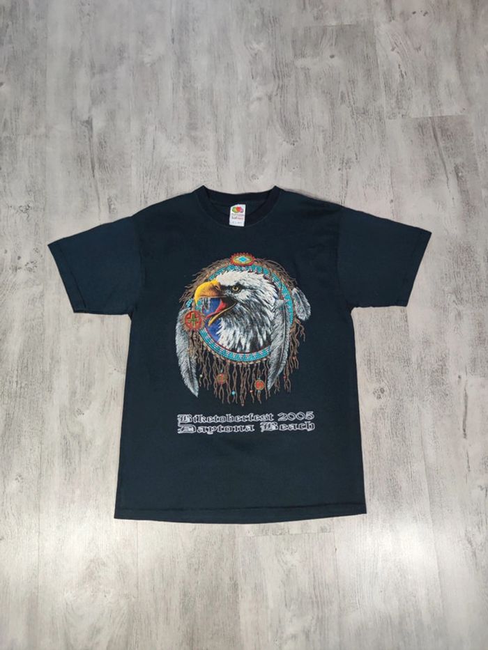 T-shirt Biketoberfest Daytona Beach 2005 Aigle Y2k Noir Taille M Homme