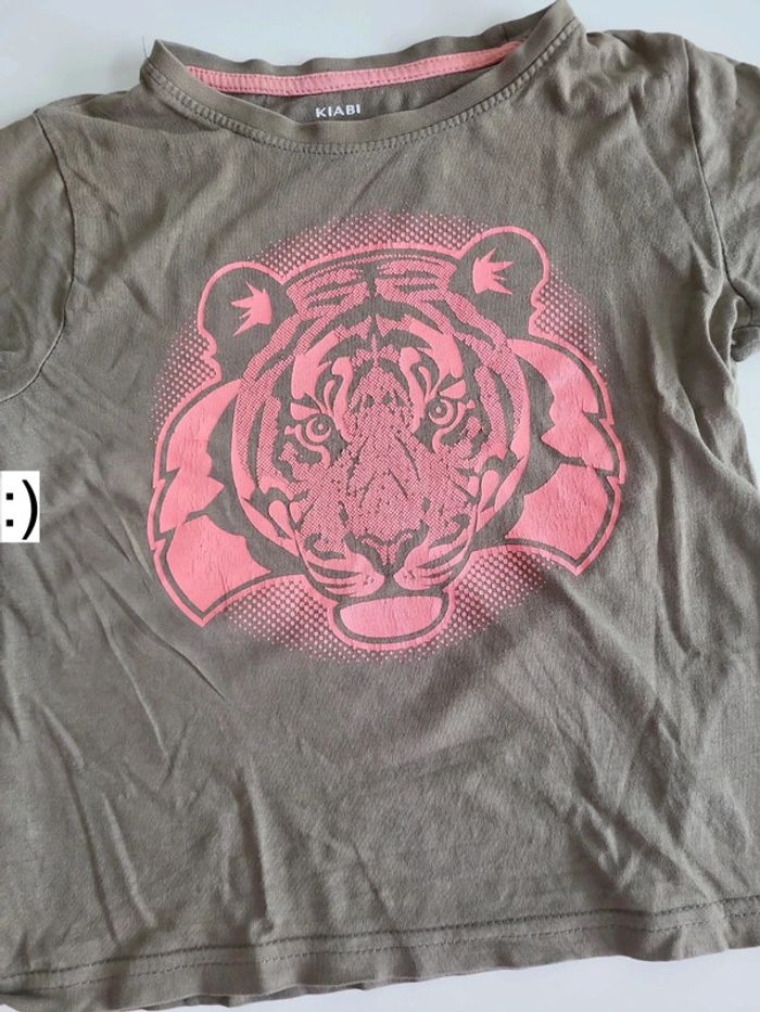 T shirt kaki tigre 6 ans - photo numéro 2