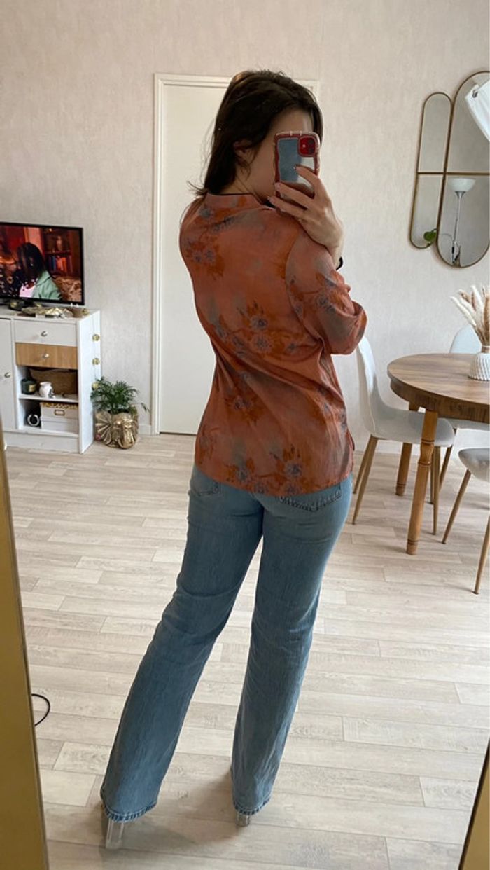 Blouse chemise manches 3/4 col Mao - photo numéro 3