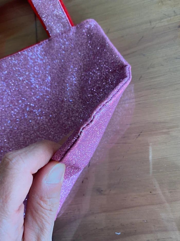 Sac rose à paillettes Pakhuisoost et ceinture rose petite fille - photo numéro 5
