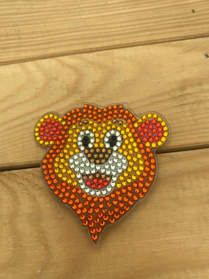 Magnet lion 🦁 en Diamond painting