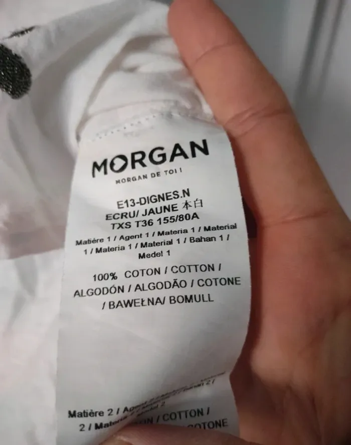 T-shirt oiseaux Morgan XS/36 - photo numéro 3