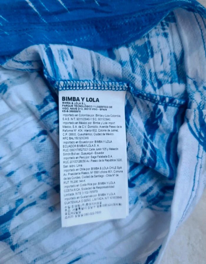 Top été débardeur Bimba Y Lola blanc et bleu M très léger, agréable à porter - photo numéro 10