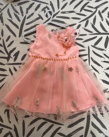 Robe fille bébé corail 12 mois neuve