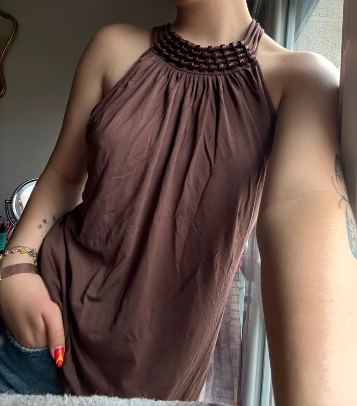 Top marron chocolat