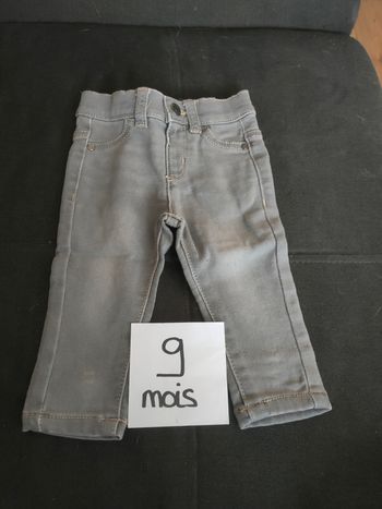 Jeans gris pour bébé garçon 9 mois kimbaloo