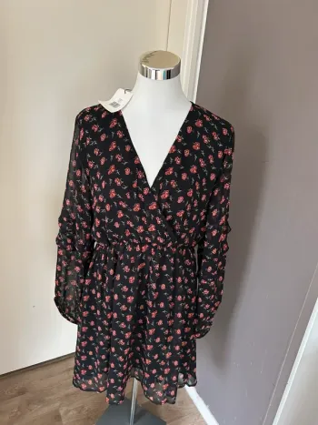 Ange robe voilée, imprimée, florale, femme, taille 3/40 Neuf avec étiquette