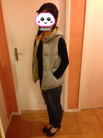 doudoune en plume avec capuche