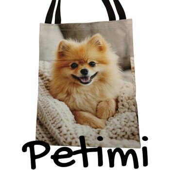 Tote bag sac cabas Chien Spitz Nain Loulou de Poméranie 