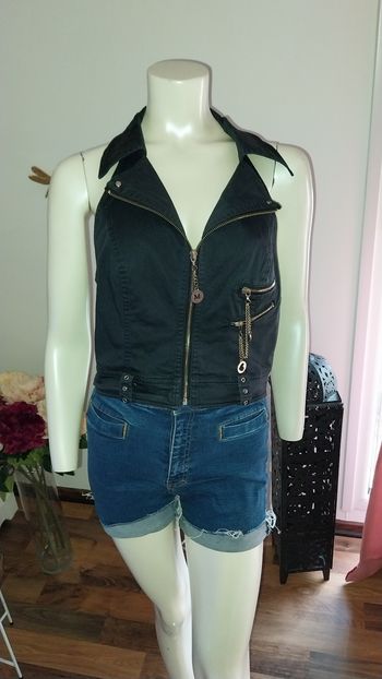 Top/ veste sans manche Morgan noir et doré excellent état taille 38