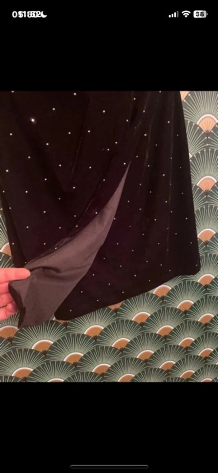 Robe crayon en velours de tailleur, Zara, taille L - photo numéro 4