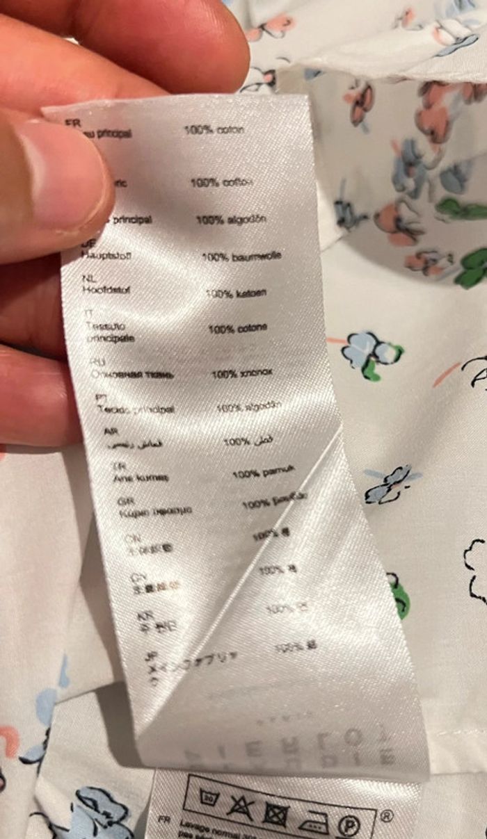 Chemise Fleurie Modèle Colomb Claudie Pierlot Taille 38 - photo numéro 16