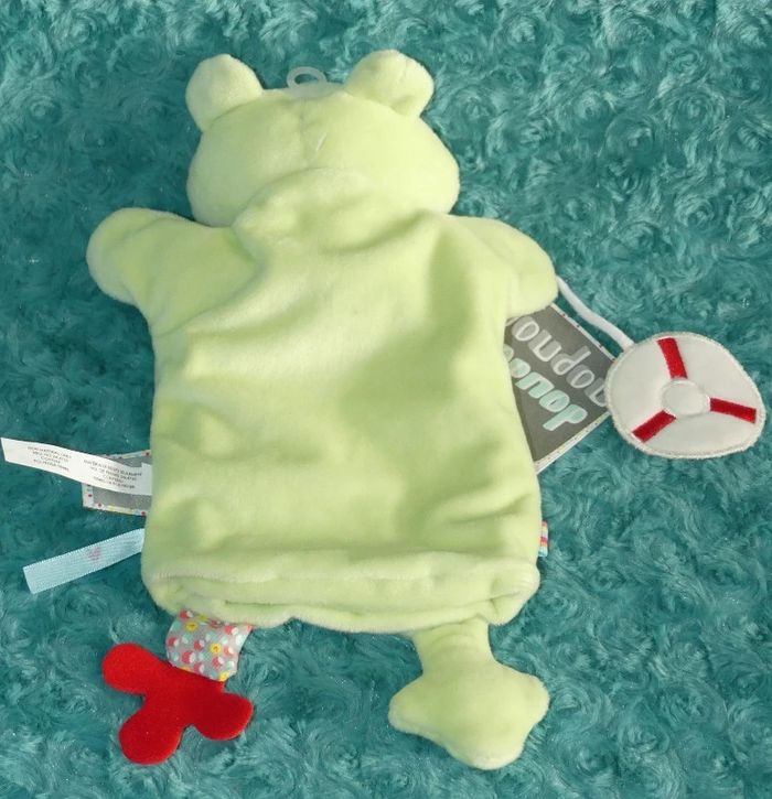 Doudou grenouille marionnette Kaloo nopnop vert, Neuf - photo numéro 3