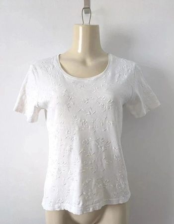 T-shirt d'été brodé vintage - 123 - taille 36