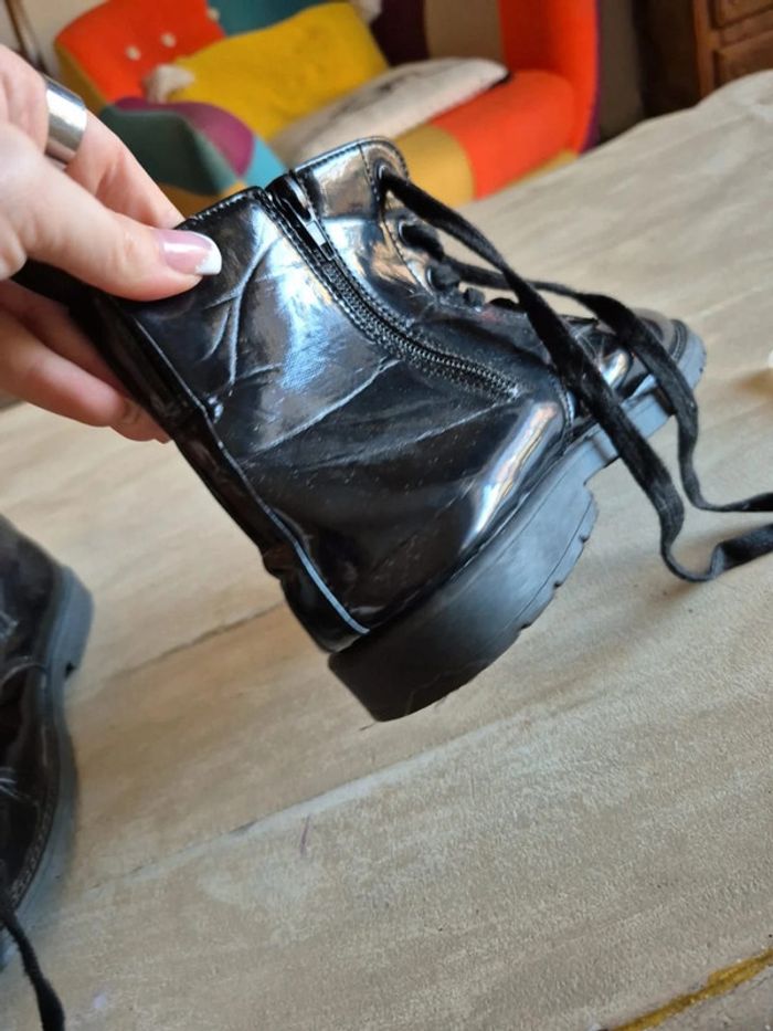 Bottines verni motif fleur - photo numéro 6