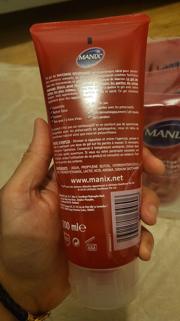 Manix gourmand lubrifiant massage - photo numéro 2