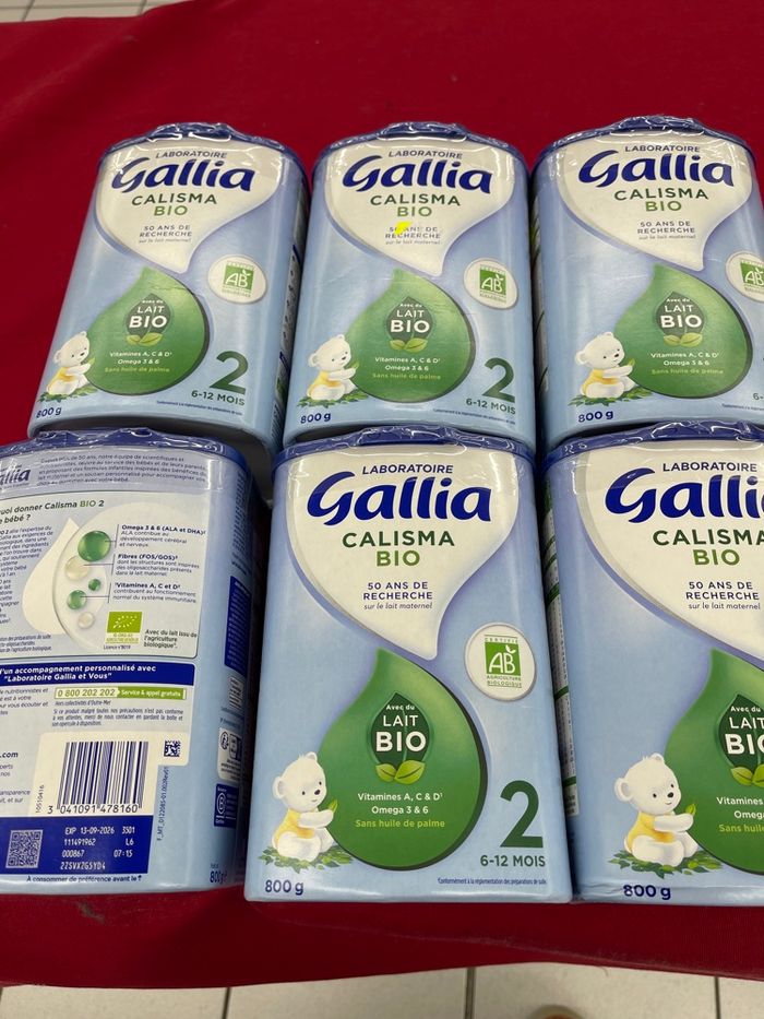 Lot de 6 boites de lait Gallia 2eme âge - photo numéro 2