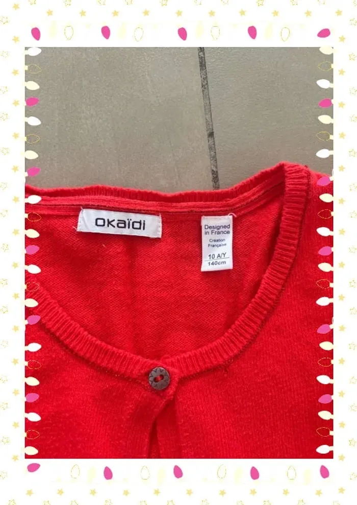 Boléro rouge fille 10 ans - Okaïdi - photo numéro 3