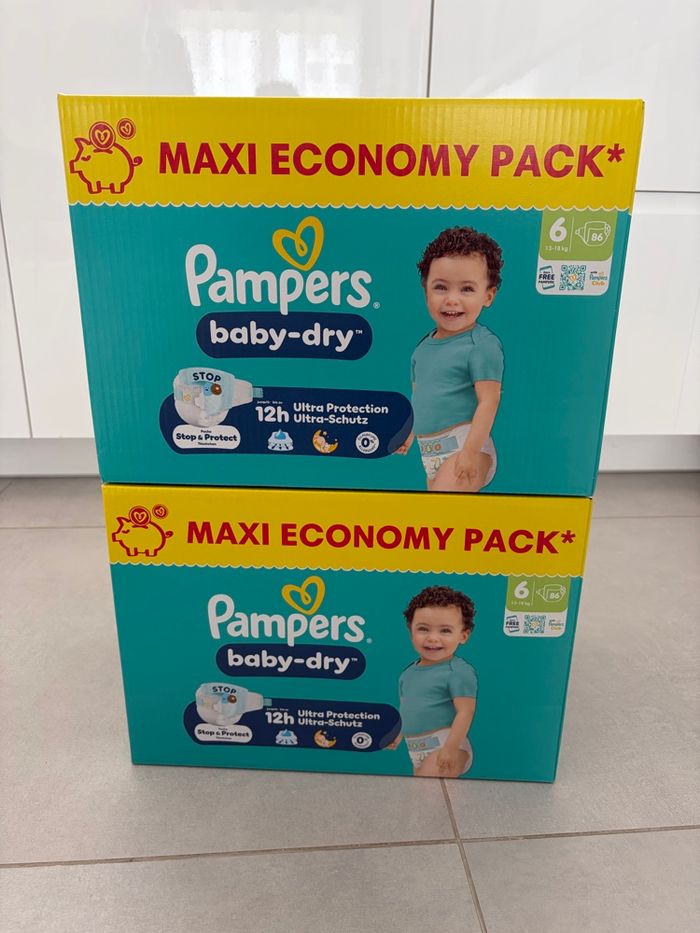 172 Couches Pampers Baby Dry Taille 6