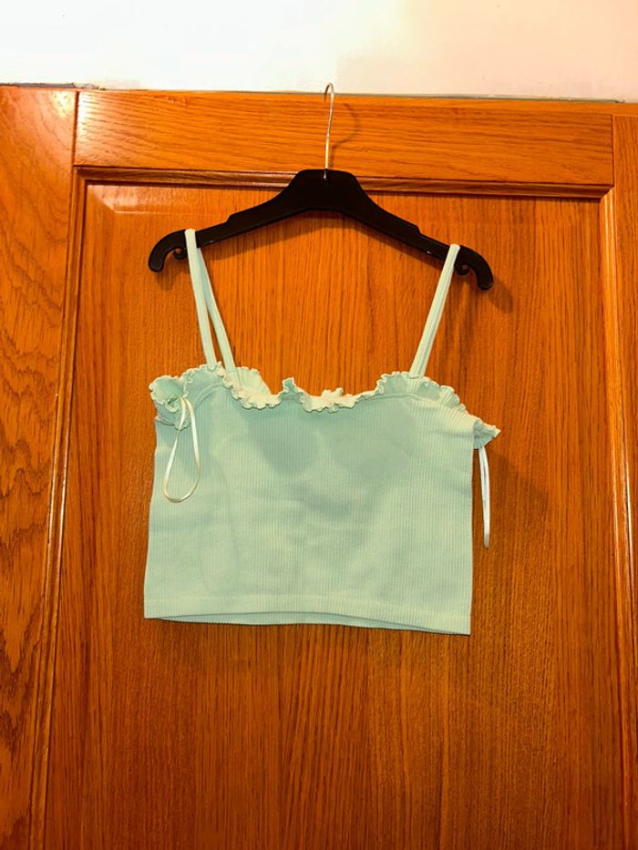 Top à bretelle vert
