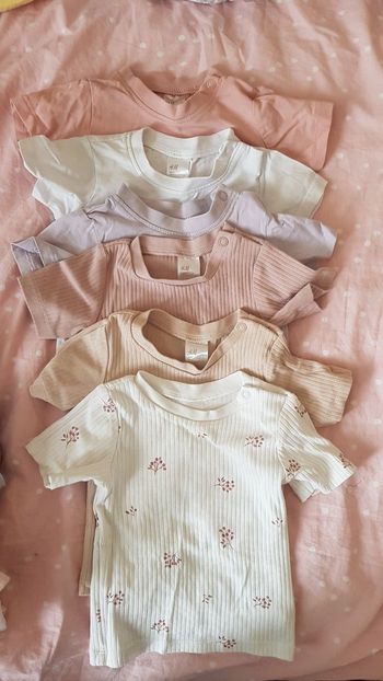 Lot de 6 tee-shirts en coton dont  3 côtelés