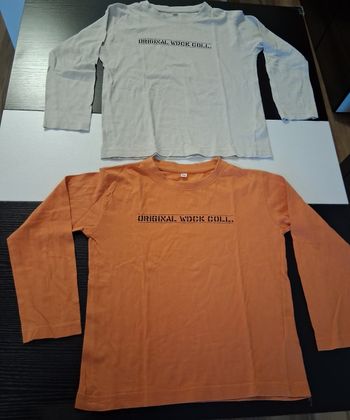 Lot de 2 T-shirt manche longue garçon taille 8 ans
