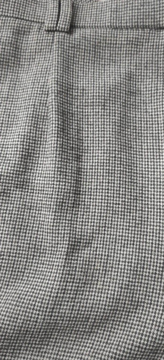 Pantalon droite style Chino Vintage Saint Hilaire 44 motif pieds de poule gris - photo numéro 8