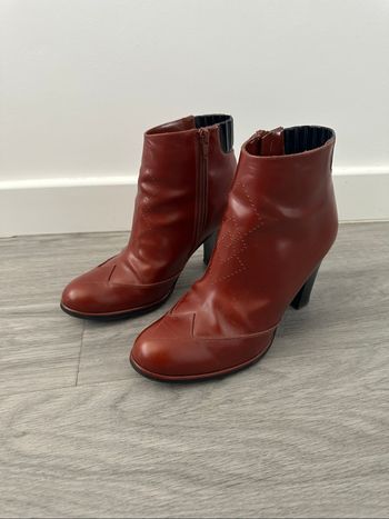 Bottines en cuir marron rouille Alfie Karine Arabian T37,5
