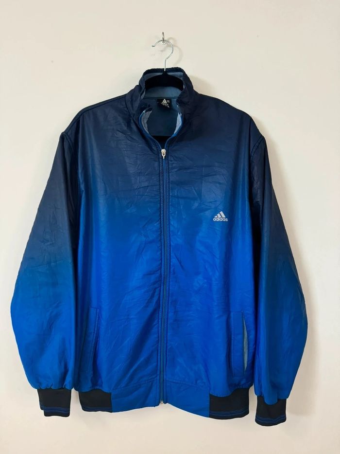 Veste Adidas bleue vintage coupe-vent – Taille XXL - photo numéro 2
